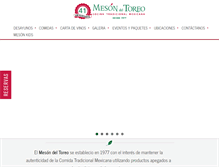 Tablet Screenshot of mesondeltoreo.com